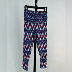 LulaRoe kid’s patriotic star leggings size S/M (2-8)
